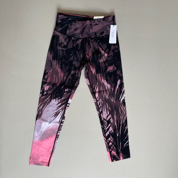 Calvin Klein Performance Running Athletic Leggings Pink Medium - Picture 2 of 6
